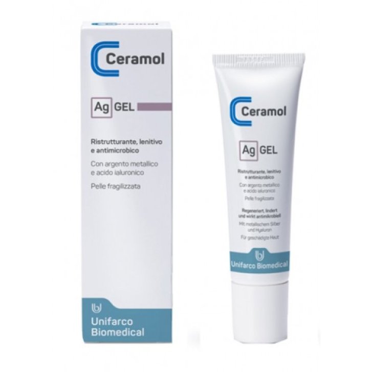 Ceramol AG Gel Ristrutturante Lenitivo e Antimicrobico per Pelle Fragilizzata 30ml - Unifarco Ceramol AG Gel Ristrutturante Lenitivo e Antimicrobico per Pelle Fragilizzata 30ml - Unifarco