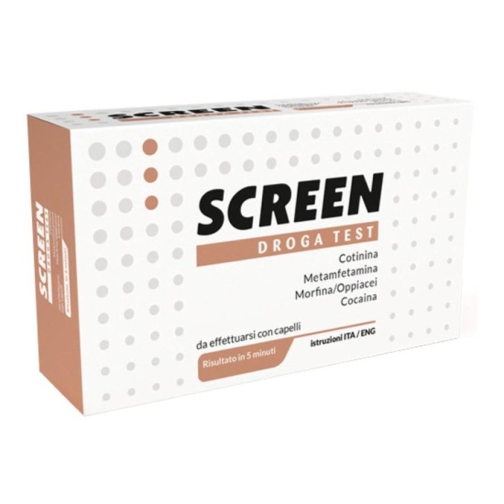 Screen Droga Test Capello Test Antidroga 4 Sostanze Cotinina Metamfetamina Morfina Cocaina 1 Test - Screen Italia