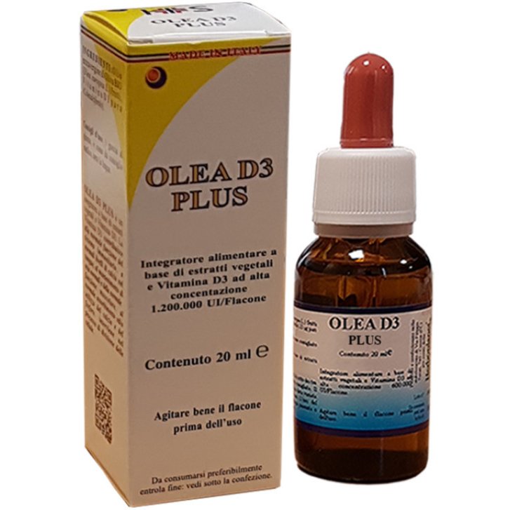 OLEA D3 Plus Integratore Vitamina D3 2000 UI Olio Extravergine di Oliva BIO Gocce 20ml - Herboplanet