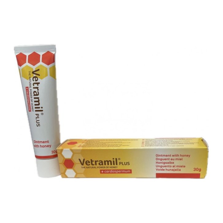 Vetramil Plus Crema Veterinaria per Prurito Eczema e Dermatiti con Miele ed Oli Essenziali 30g - BFactory