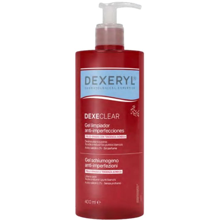 Dexeclear Gel Schiumogeno Anti-Imperfezioni Pelle Grassa con Acido Salicilico 2% 400ml - Dexeryl Dexeclear Gel Schiumogeno Anti-Imperfezioni Pelle Grassa con Acido Salicilico 2% 400ml - Dexeryl