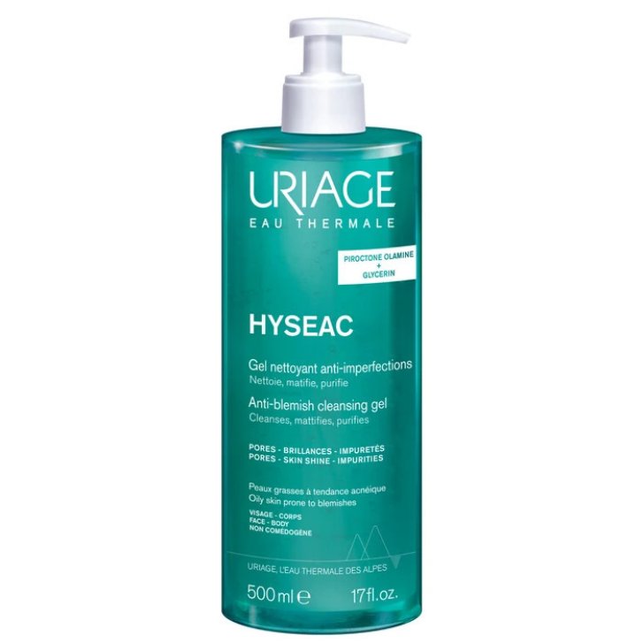 Uriage Hyseac Gel Detergente Purificante Viso e Corpo Pelle Grassa e con Imperfezioni 500ml - Uriage