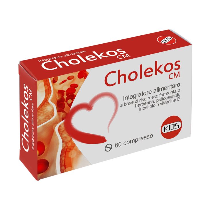 Cholekos CM Integratore Colesterolo con Riso Rosso Fermentato Berberina e Vitamina E 60 Compresse - KOS Cholekos CM Integratore Colesterolo con Riso Rosso Fermentato Berberina e Vitamina E 60 Compresse - KOS