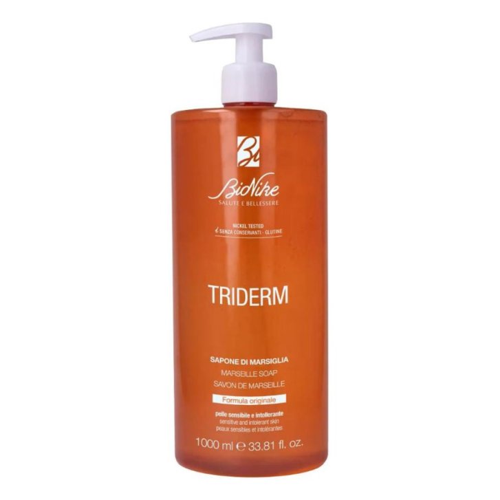 Triderm Sapone di Marsiglia Liquido Detergente Delicato Pelli Sensibili 1L - Bionike