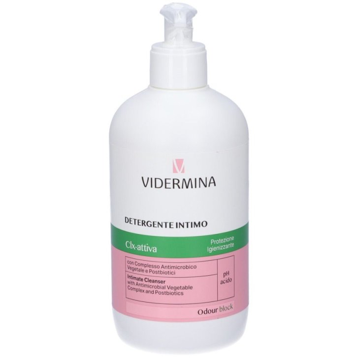 Vidermina CLX Detergente Intimo Igienizzante pH 5.5 con Postbiotici 500ml - Vidermina Vidermina CLX Detergente Intimo Igienizzante pH 5.5 con Postbiotici 500ml - Vidermina