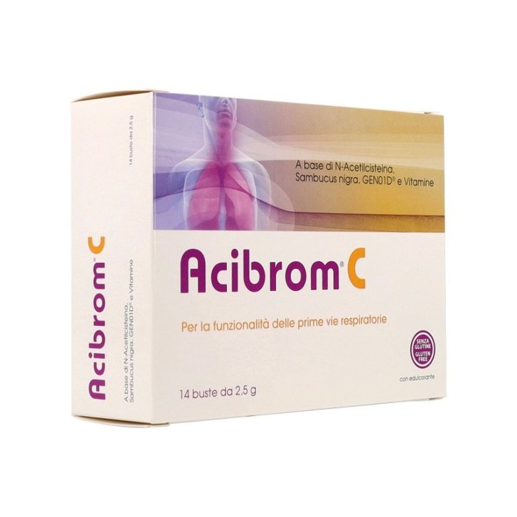 Acibrom C Integratore per Difese Immunitarie e Vie Respiratorie 14 Bustine - RI.MED. Acibrom C Integratore per Difese Immunitarie e Vie Respiratorie 14 Bustine - RI.MED.