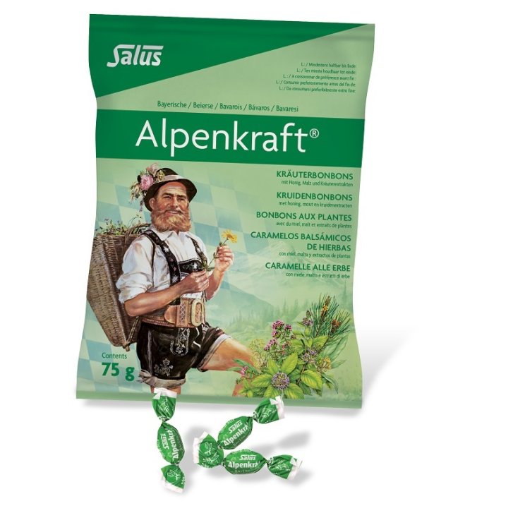 Alpenkraft Caramelle per la Respirazione con Erbe e Oli Essenziali 75 g - Salus Haus