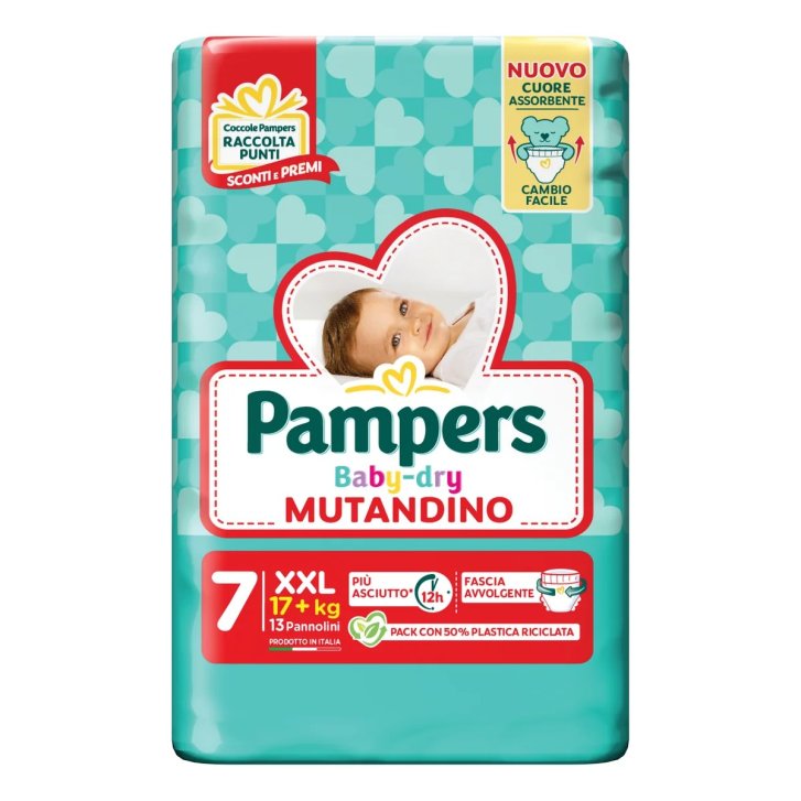 Pampers Baby Dry Mutandino XXL Taglia 7 (+17 kg) Confezione 13 Pezzi - Pampers Pampers Baby Dry Mutandino XXL Taglia 7 (+17 kg) Confezione 13 Pezzi - Pampers