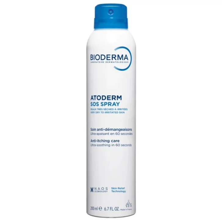 Atoderm Sos Spray Lenitivo Anti-Prurito con Vitamina PP e Squalane 200ml - Bioderma