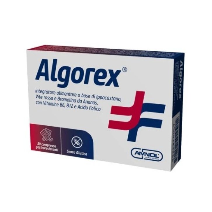 Algorex Integratore per Microcircolo con Bromelina Ippocastano e Vite Rossa 30 Compresse - Amnol