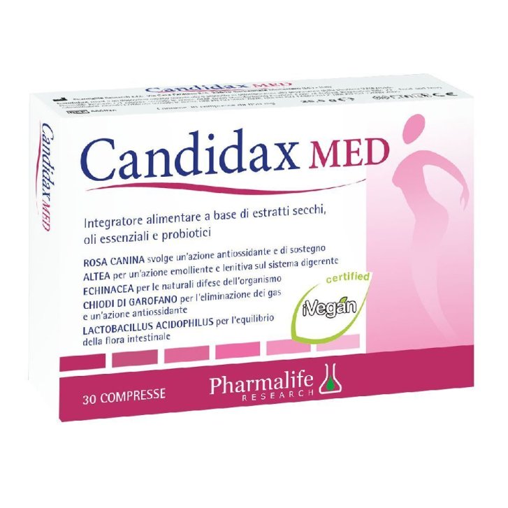 Candidax Med Integratore per il Benessere Intestinale con Probiotici e Estratti Vegetali 30 Compresse - Pharmalife Research