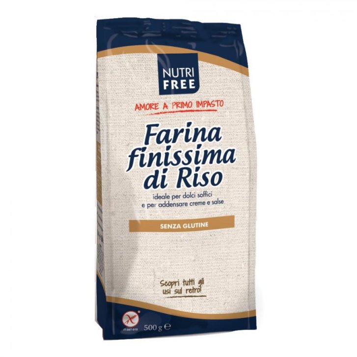 Nutrifree Farina di Riso Finissima Senza Glutine 500 g - NT FOOD Srl Nutrifree Farina di Riso Finissima Senza Glutine 500 g - NT FOOD Srl