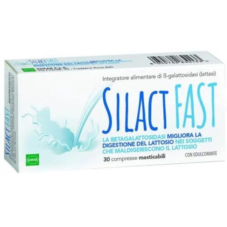 Silact Fast Integratore per Digestione del Lattosio 30 Compresse Masticabili - AlfASigma SpA