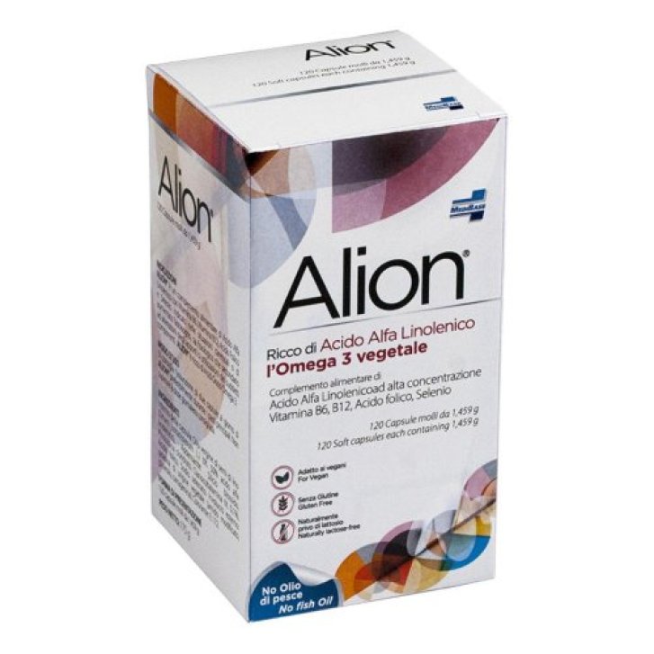 Alion Omega 3 Vegetale Integratore con Acido Alfa Linolenico 120 Capsule - Medibase Alion Omega 3 Vegetale Integratore con Acido Alfa Linolenico 120 Capsule - Medibase
