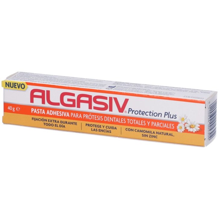 Algasiv Pasta Adesiva Protecti per Protesi Totali e Parziali con Camomilla 40 g - ALGASIV