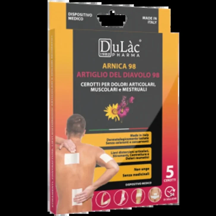 Dulac Cerotto Generico Arnica 98 con Arnica Artiglio del Diavolo e Salice 5 Pezzi - Dulac