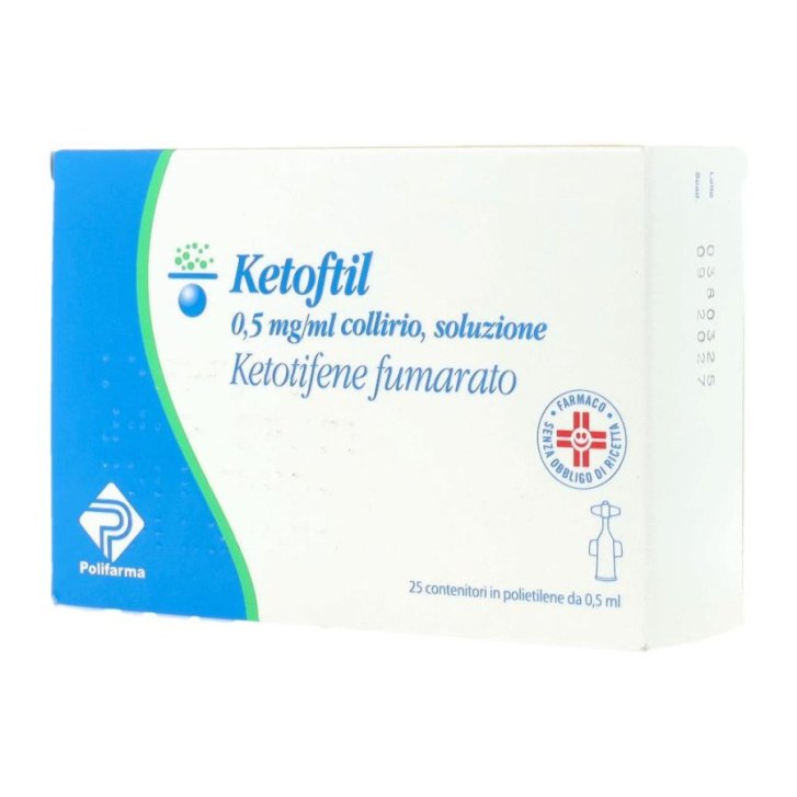 Ketoftil 0,5 mg/ml Collirio Soluzione 25 Monodose da 0,5 ml - Polifarma