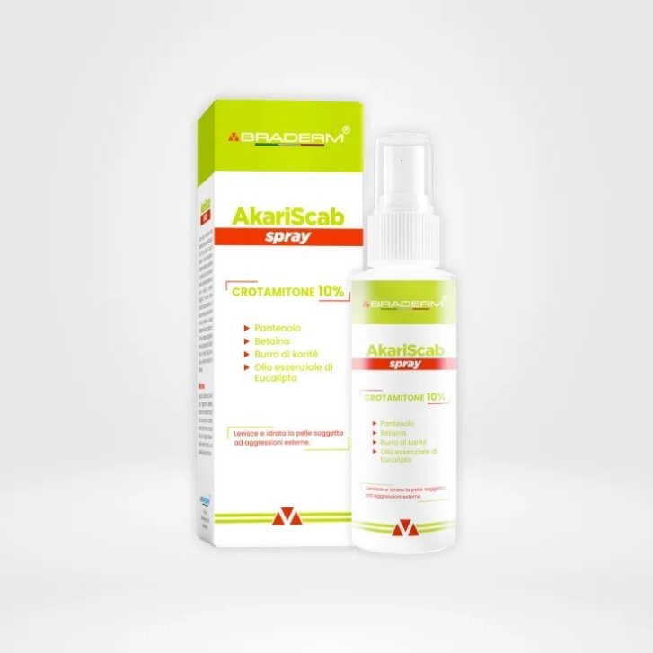 Akariscab Spray Coadiuvante per Parassitosi Cutanee 100 ml - Braderm