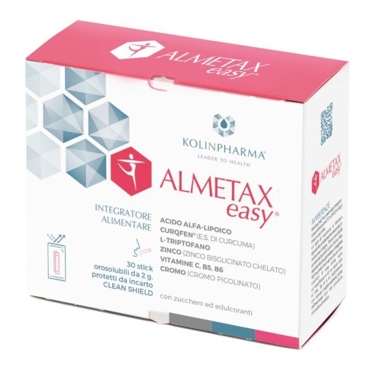Almetax Easy Integratore per la Menopausa con Acido Alfa-Lipoico e Vitamine 30 Stick Orosolubili - Kolinpharma Almetax Easy Integratore per la Menopausa con Acido Alfa-Lipoico e Vitamine 30 Stick Orosolubili - Kolinpharma