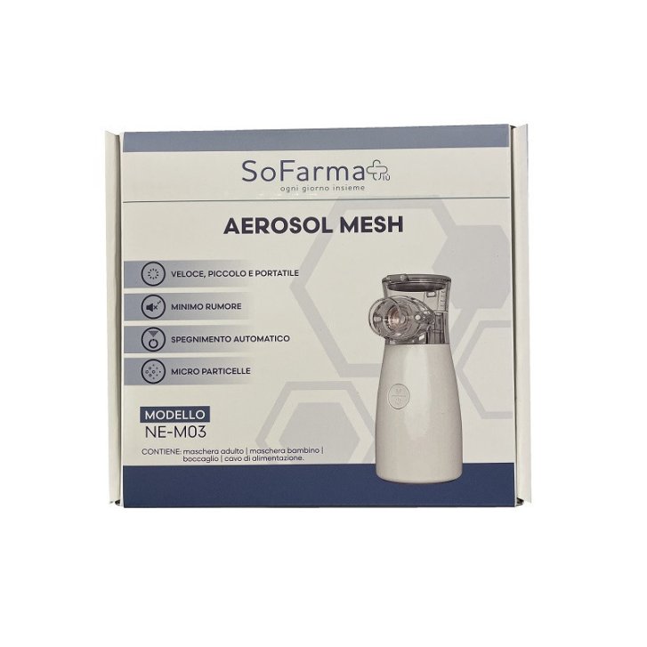 Aerosol Mesh Dispositivo per Nebulizzazione Respiratoria 1 Pezzo - Sofarmpiù Aerosol Mesh Dispositivo per Nebulizzazione Respiratoria 1 Pezzo - Sofarmpiù