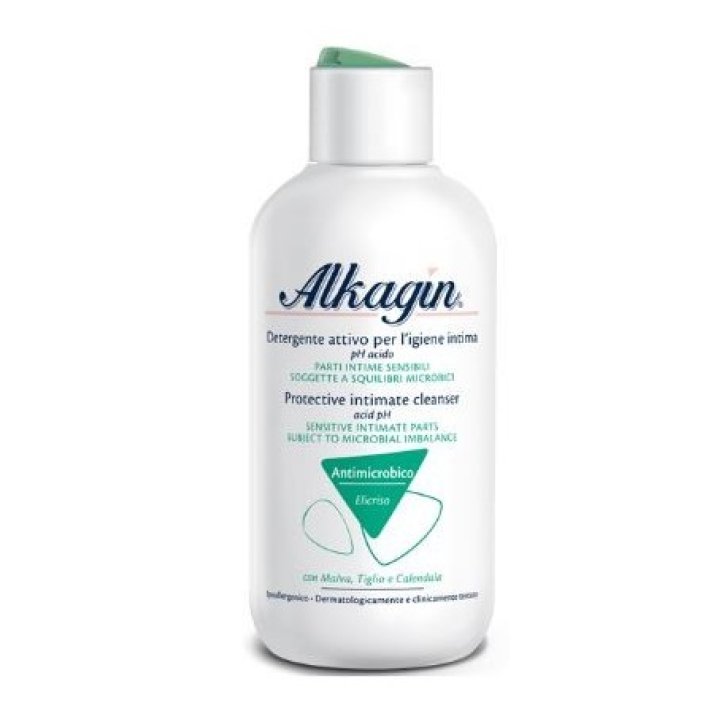Alkagin Detergente Intimo Attivo con Complesso Antimicrobico pH Acido 250 ml - Alkagyn Alkagin Detergente Intimo Attivo con Complesso Antimicrobico pH Acido 250 ml - Alkagyn