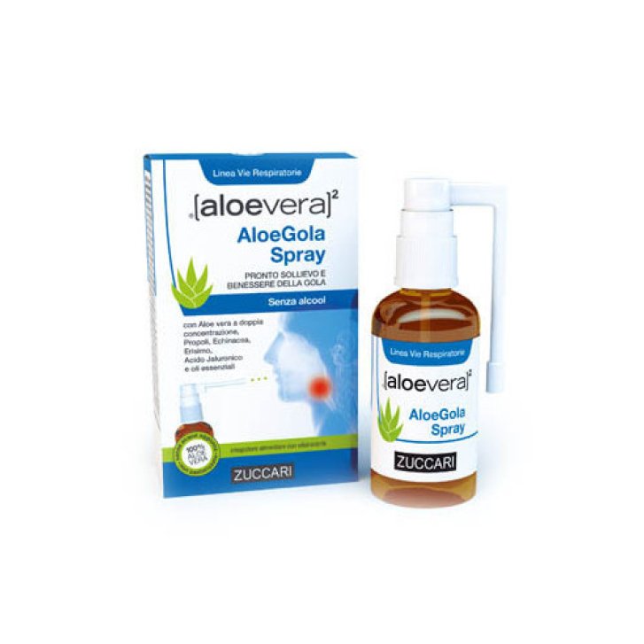 Aloevera 2 AloeGola Spray Integratore per Benessere della Gola 30ml - Zuccari