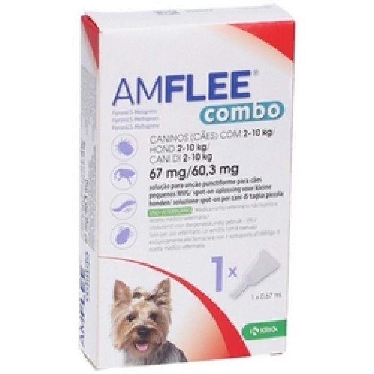 Amflee Combo Soluzione Spot-On per Cani di Piccola Taglia 2-10 kg 1x0,67 ml - KRKA Farmaceutici