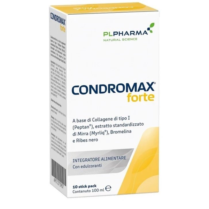 Condromax Forte Integratore per la Funzionalità Articolare 10 Stick Pack 100 ml - PL Pharma Condromax Forte Integratore per la Funzionalità Articolare 10 Stick Pack 100 ml - PL Pharma