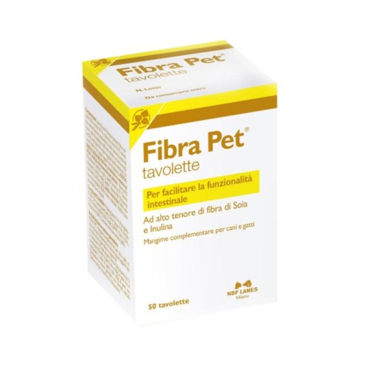 Fibra Pet Integratore per Funzionalità Intestinale Cani e Gatti 50 Compresse - N.B.F. Lanes