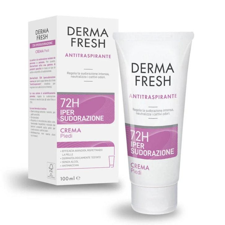 Dermafresh 72H Ipersudorazione Crema Piedi Antitraspirante 100 ml - Meda Pharma