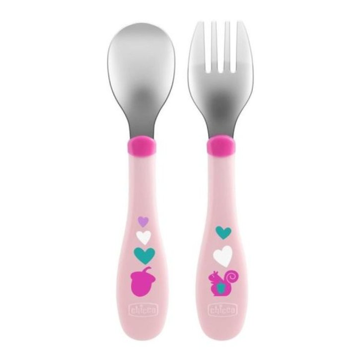 Posatine Inox 18m+ Rosa - Chicco