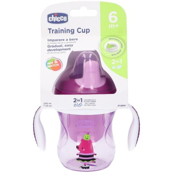 Chicco Tazza Training Rosa 6m+ con Beccuccio Ergonomico e Manici Rimovibili 200 ml - Chicco Chicco Tazza Training Rosa 6m+ con Beccuccio Ergonomico e Manici Rimovibili 200 ml - Chicco
