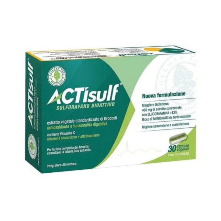 Actisulf Sulforafano Integratore per Funzionalità Digestiva e Antiossidante 30 Capsule Vegetali - Sherman Tree Actisulf Sulforafano Integratore per Funzionalità Digestiva e Antiossidante 30 Capsule Vegetali - Sherman Tree