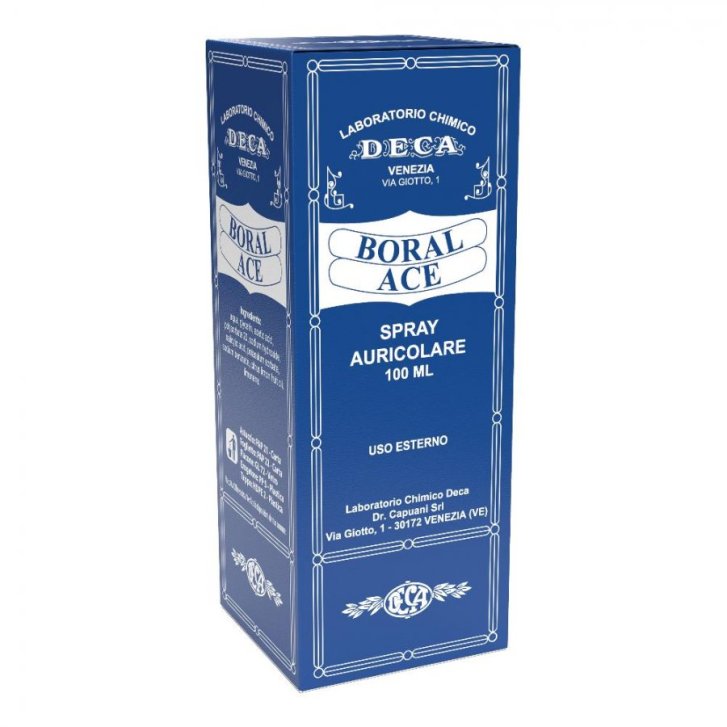 Boral Ace Spray Auricolare per Pulizia dell\'Orecchio 100 ml - Deca Laboratorio Chimico Boral Ace Spray Auricolare per Pulizia dell\'Orecchio 100 ml - Deca Laboratorio Chimico