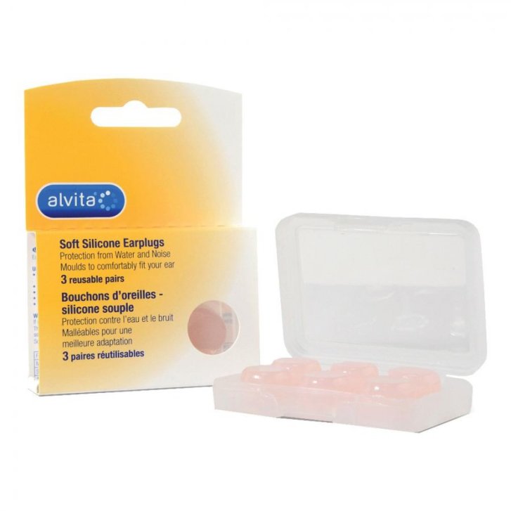 Alvita Tappi Auricolari in Silicone Modellabile Protezione Acqua e Rumore 3 Paia Riutilizzabili - Alvita