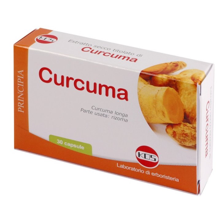 Curcuma Estratto Secco Integratore con Curcuminoidi e Piperina 30 Capsule - Kos