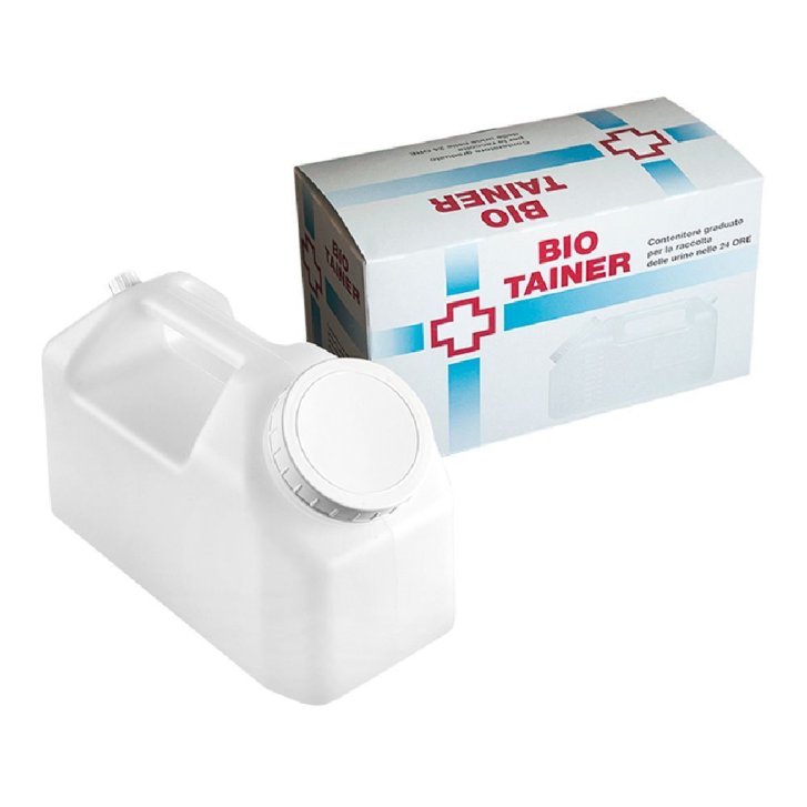 Bio Tainer Tanica Graduata per Raccolta Urina 24h 2,5 L con Tappino di Prelievo e Manico - 7AB3A