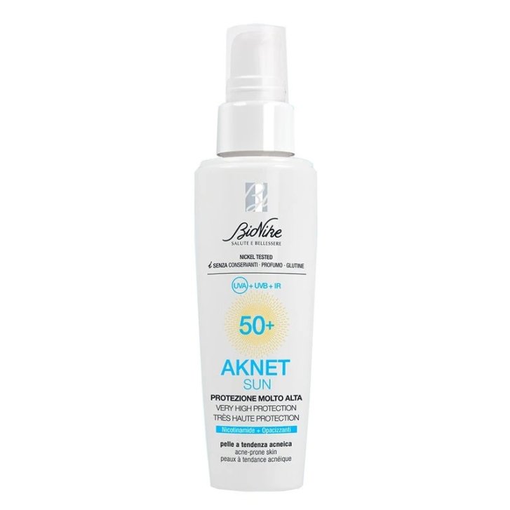 Aknet Sun Protezione Molto Alta Spf50+ Fluido Solare 50ml - Bionike