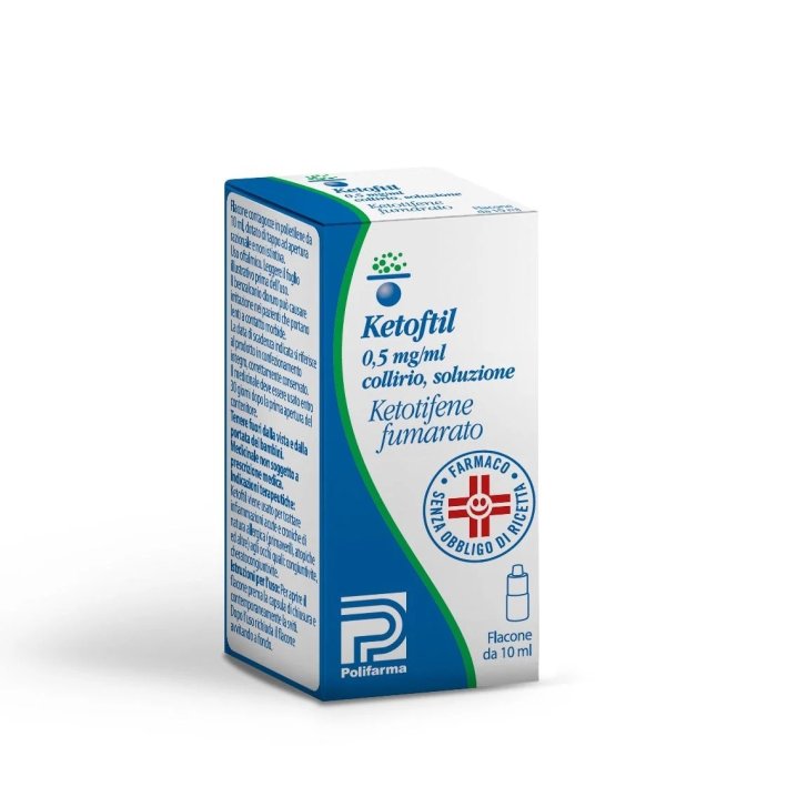 Ketoftil Collirio 0,5 mg/ml per Congiuntivite Allergica 10 ml - Polifarma