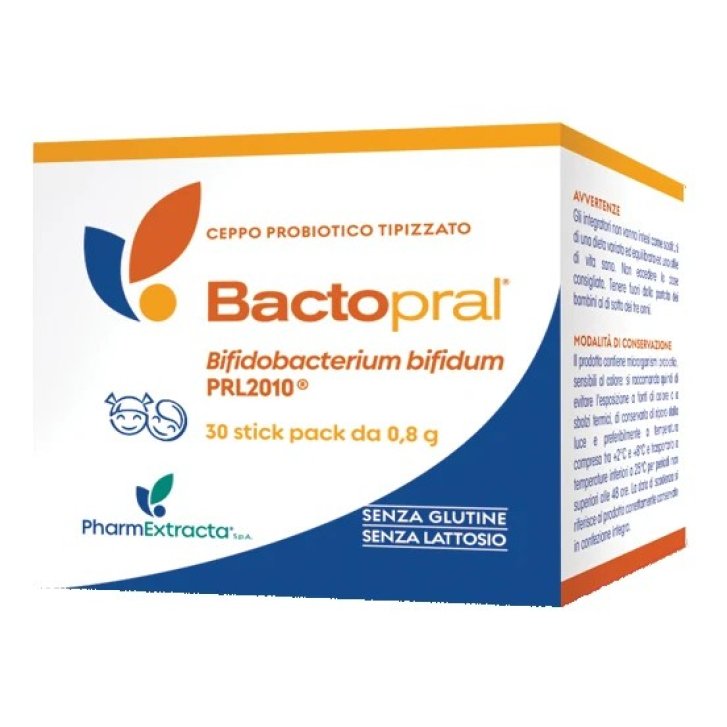Bactopral Integratore Probiotico con Bifidobacterium Bifidum PRL2010 30 Stickpack - OmeopiaceNza Bactopral Integratore Probiotico con Bifidobacterium Bifidum PRL2010 30 Stickpack - OmeopiaceNza