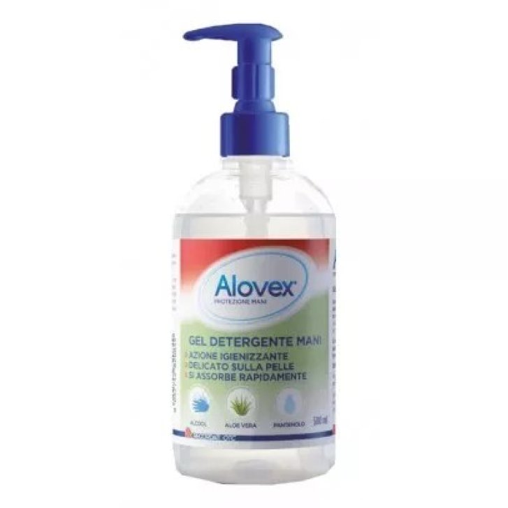 Alovex Protezione Mani Gel Detergente Igienizzante con Aloe Vera e Pantenolo 500 ml - Alovex