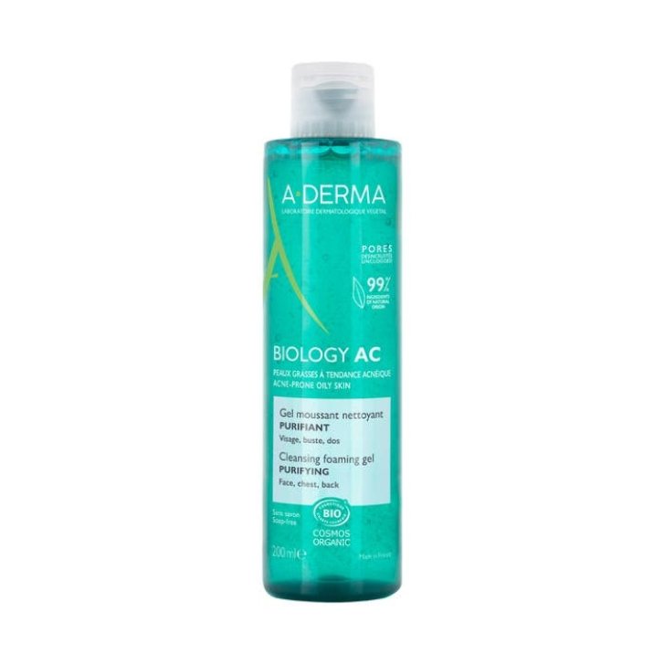 A-Derma Biology AC Gel Detergente Schiumogeno Purificante per Pelle Grassa 200ml - A-Derma A-Derma Biology AC Gel Detergente Schiumogeno Purificante per Pelle Grassa 200ml - A-Derma