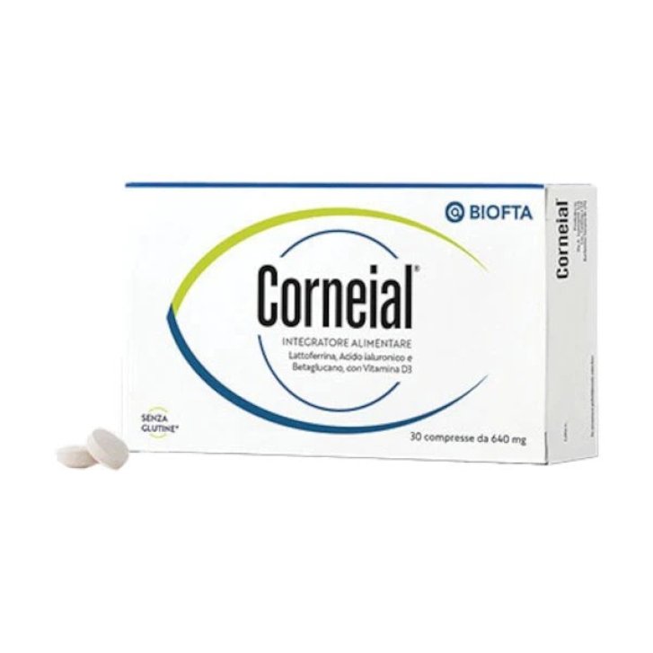 Corneial Integratore per il Benessere Oculare con Lattoferrina e Acido Ialuronico 30 Compresse - Biodue