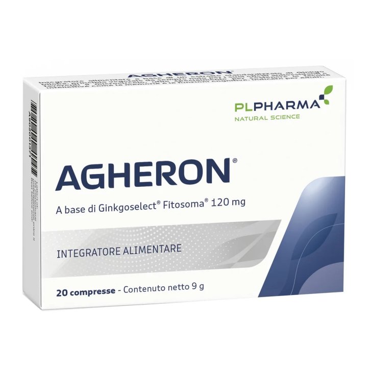 Agheron Integratore Alimentare con Estratto di Ginkgo Biloba 20 Compresse - PL Pharma Srl Agheron Integratore Alimentare con Estratto di Ginkgo Biloba 20 Compresse - PL Pharma Srl