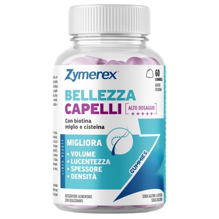 Zymerex Gum Bellezza Capelli Integratore con Biotina Cisteina e Vitamine 60 Gommose - Wilco Farma