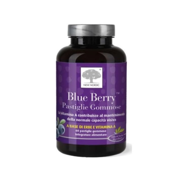 Blue Berry Integratore per la Vista con Mirtillo e Luteina 60 Pastiglie Gommose - New Nordic Blue Berry Integratore per la Vista con Mirtillo e Luteina 60 Pastiglie Gommose - New Nordic