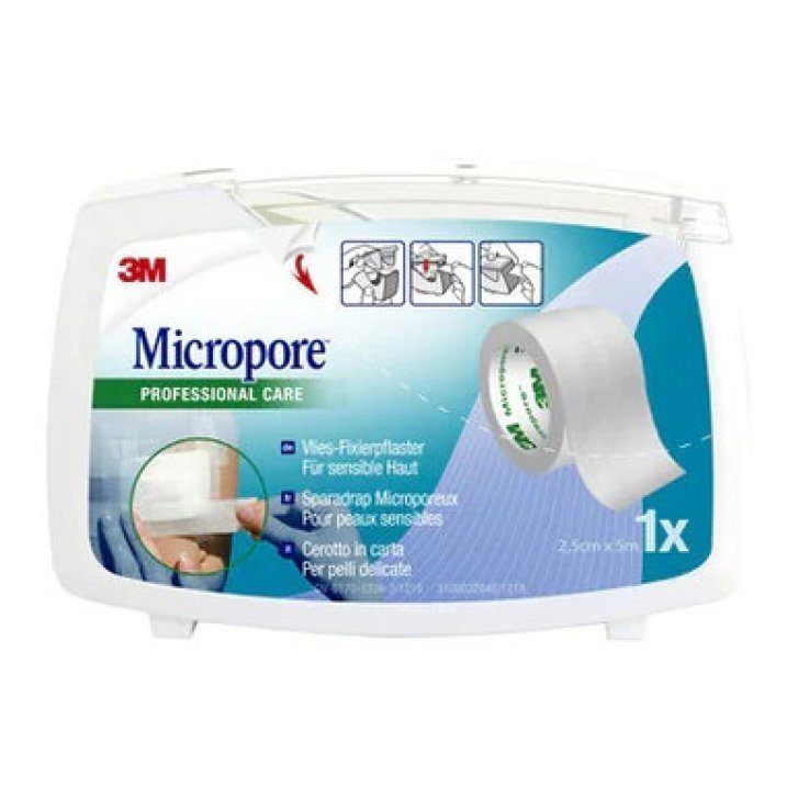 3M Micropore Cerotto in Carta per Pelli Delicate 2,5 cm x 5 m - 980486474