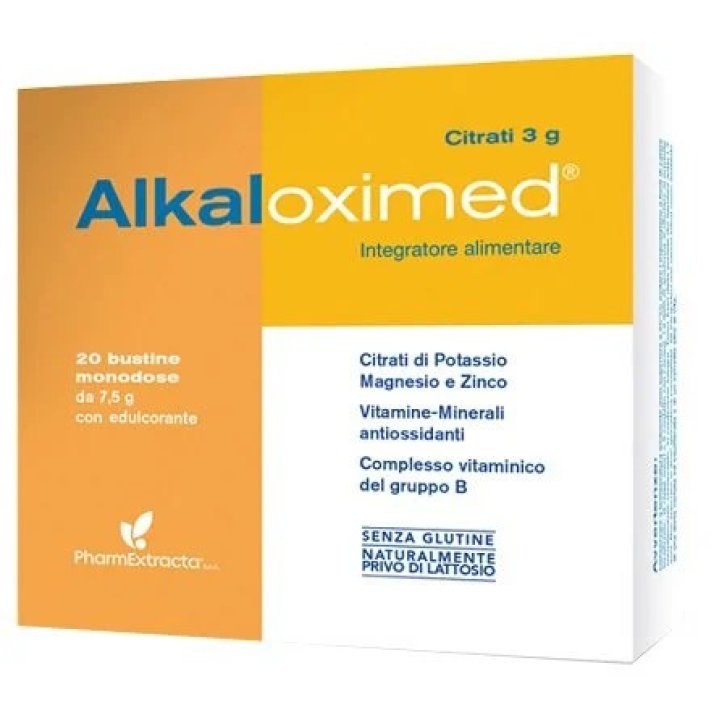 Alkaloximed Integratore Alimentare con Citrati Vitamine e Minerali Antiossidanti 20 Bustine - OmeopiaceNza