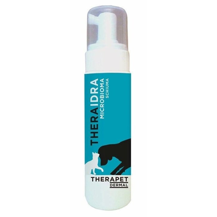 Theraidra Microbioma Schiuma Detergente per Cani e Gatti con Ceramidi e Biome21 200 ml - Bioforlife