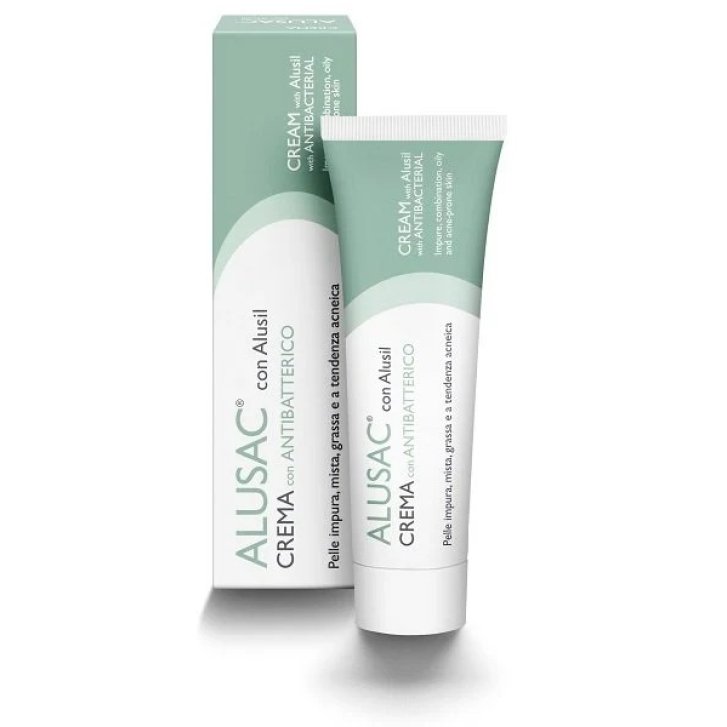 Alusac Crema Coadiuvante Dermocosmetico Seboequilibrante per Pelle Impura 30ml - Skinius